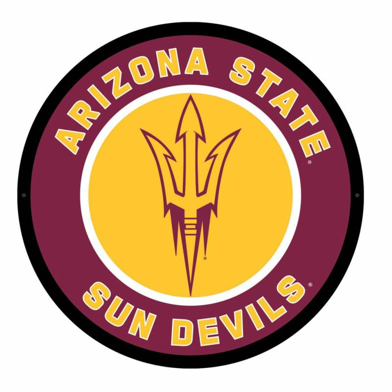 Wall Art |   Arizona State University Led Round Wall Décor, 23"W x 0.38"H x 23"D Home Decor Wall Art