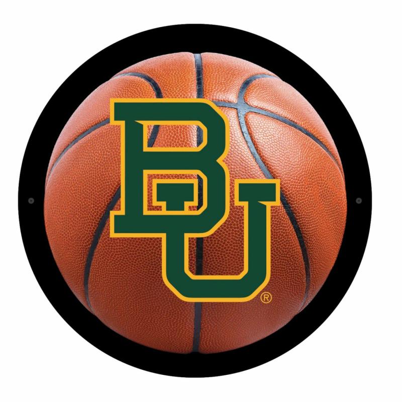 Wall Art |   Baylor University Basketball Led Medium Round Wall Décor, 15"W x 0.38"H x 15"D Home Decor Wall Art