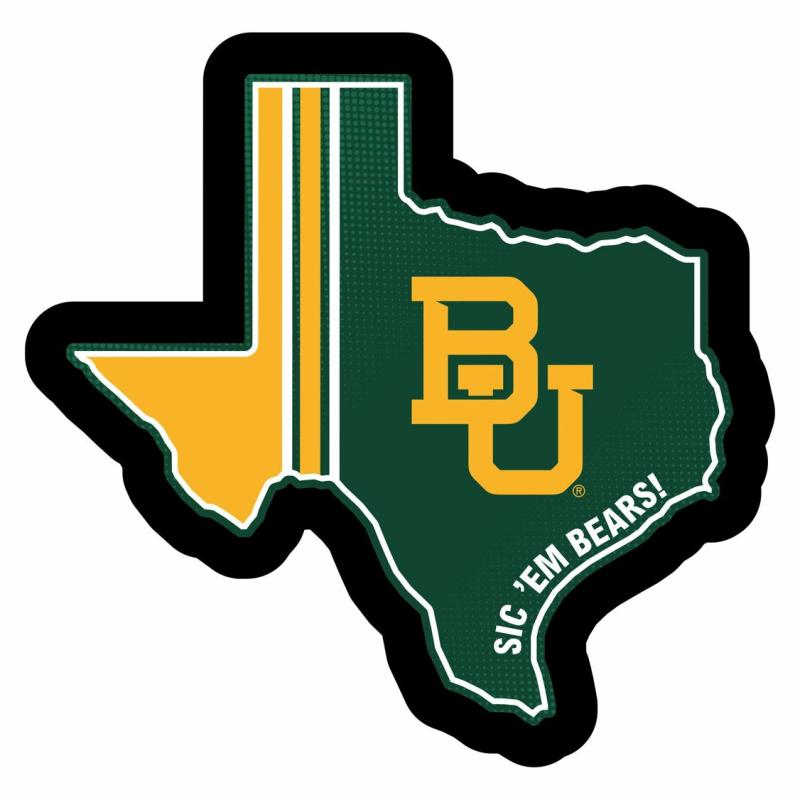 Wall Art |   Baylor University Led Edgelite State Shape Wall Décor, 18"W x 0.25"H x 18"D Home Decor Wall Art