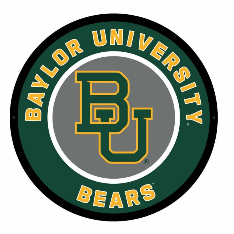 Wall Art |   Baylor University Led Round Wall Décor, 23"W x 0.38"H x 23"D Home Decor Wall Art