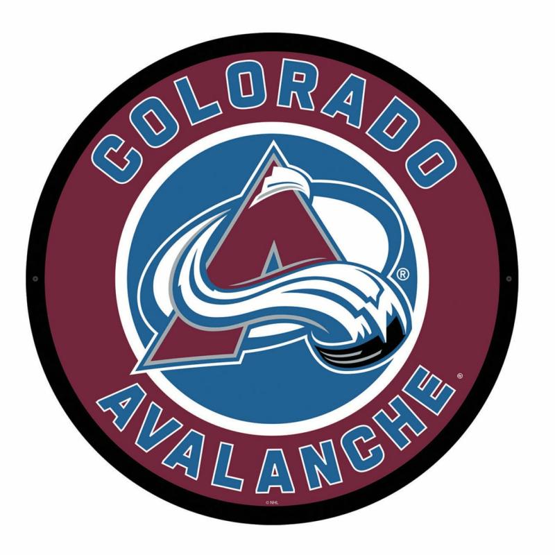 Wall Art |   Colorado Avalanche Led Round Wall Décor, 23"W x 0.38"H x 23"D Home Decor Wall Art