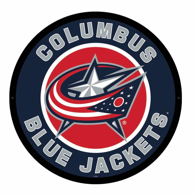 Wall Art |   Columbus Blue Jackets Led Round Wall Décor, 23"W x 0.38"H x 23"D Home Decor Wall Art