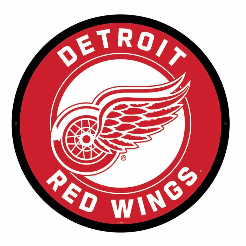 Wall Art |   Detroit Red Wings Led Round Wall Décor, 23"W x 0.38"H x 23"D Home Decor Wall Art