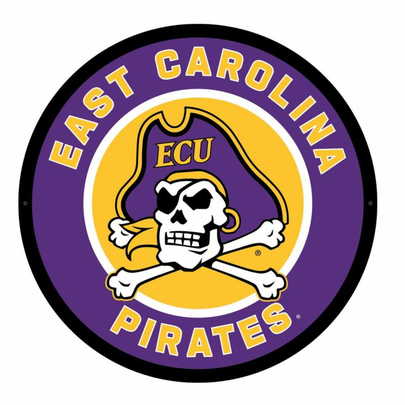 Wall Art |   East Carolina University Led Round Wall Décor, 23"W x 0.38"H x 23"D Home Decor Wall Art