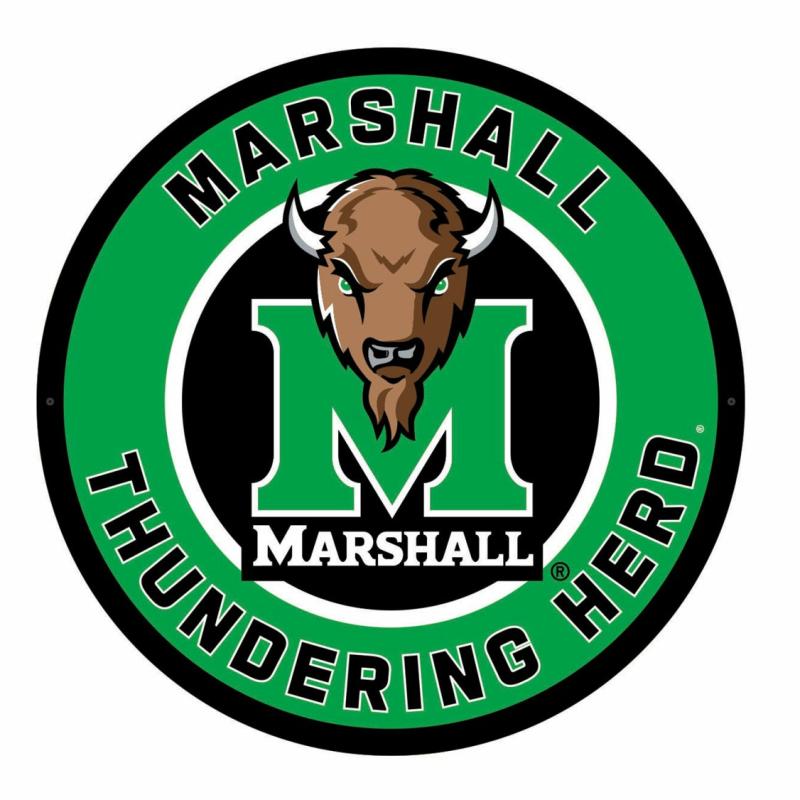 Wall Art |   Marshall University Led Round Wall Décor, 23"W x 0.38"H x 23"D Home Decor Wall Art