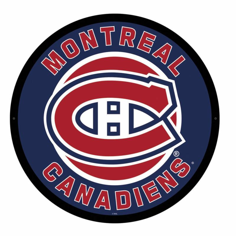 Wall Art |   Montreal Canadiens Led Round Wall Décor, 23"W x 0.38"H x 23"D Home Decor Wall Art