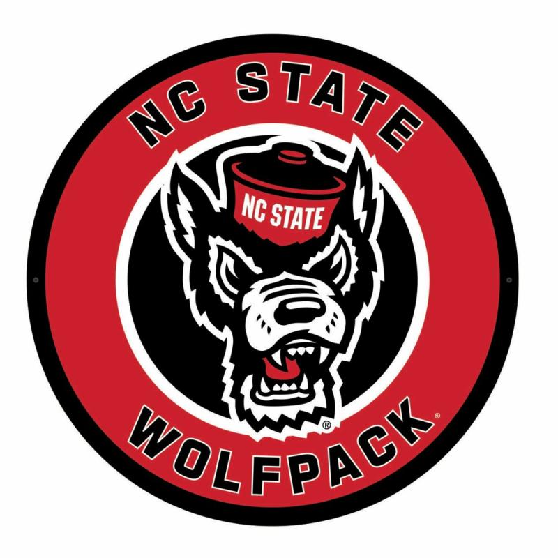 Wall Art |   North Carolina State University Led Round Wall Décor, 23"W x 0.38"H x 23"D Home Decor Wall Art