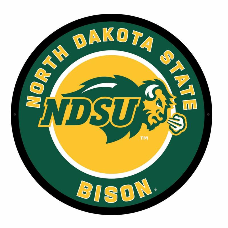 Wall Art |   North Dakota State University Led Round Wall Décor, 23"W x 0.38"H x 23"D Home Decor Wall Art