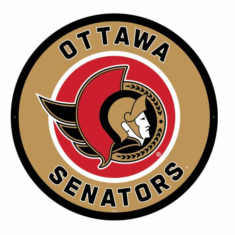 Wall Art |   Ottawa Senators Led Round Wall Décor, 23"W x 0.38"H x 23"D Home Decor Wall Art