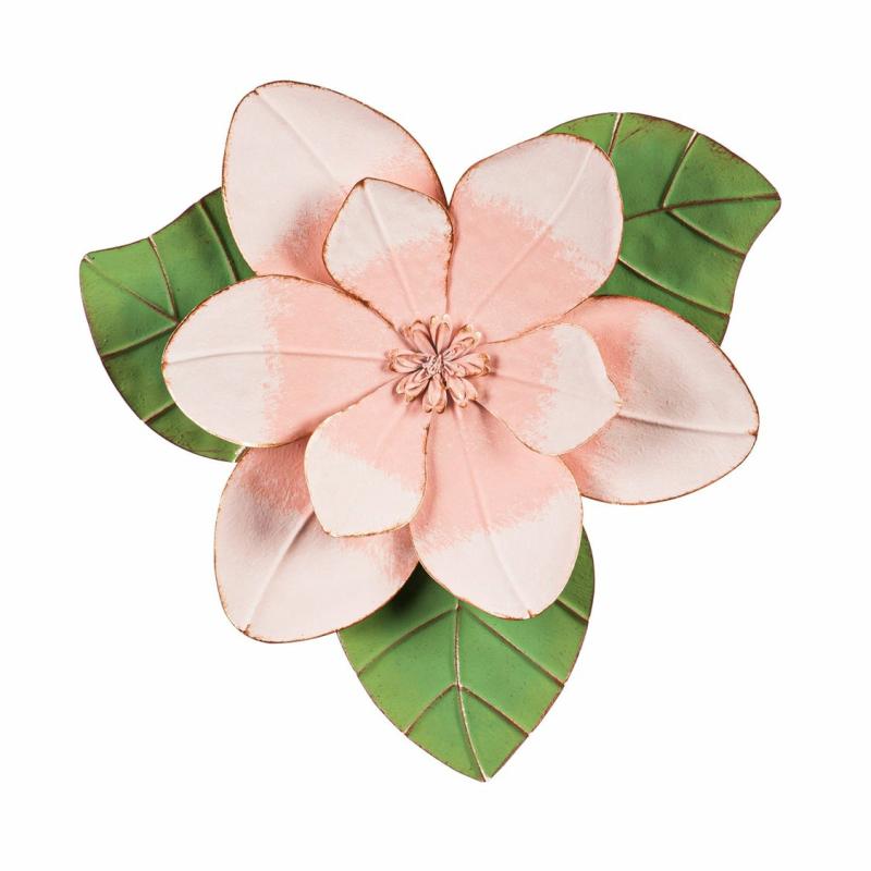 Wall Art |   Pink Magnolia Wall Art, 4.72"W x 19.69"H x 18.9"D Home Decor Wall Art