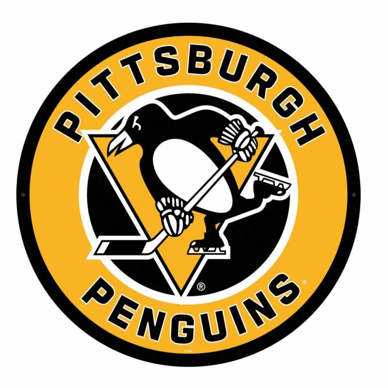 Wall Art |   Pittsburgh Penguins Led Round Wall Décor, 23"W x 0.38"H x 23"D Home Decor Wall Art