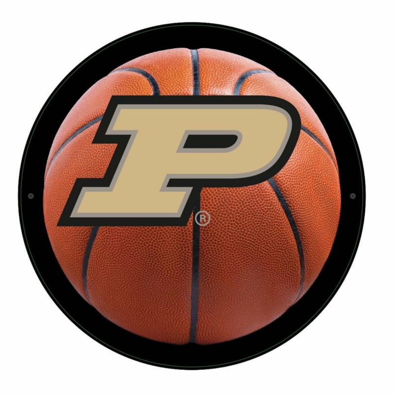 Wall Art |   Purdue University Basketball Led Medium Round Wall Décor, 15"W x 0.38"H x 15"D Home Decor Wall Art