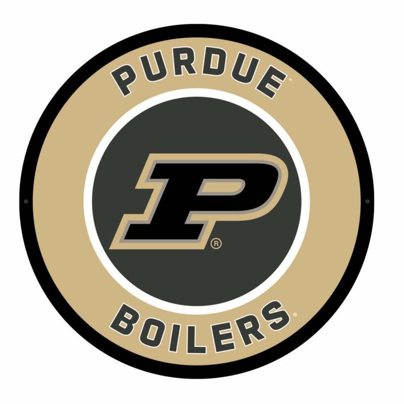 Wall Art |   Purdue University Led Round Wall Décor, 23"W x 0.38"H x 23"D Home Decor Wall Art