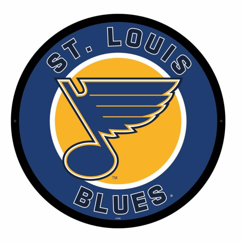 Wall Art |   St. Louis Blues Led Round Wall Décor, 23"W x 0.38"H x 23"D Home Decor Wall Art