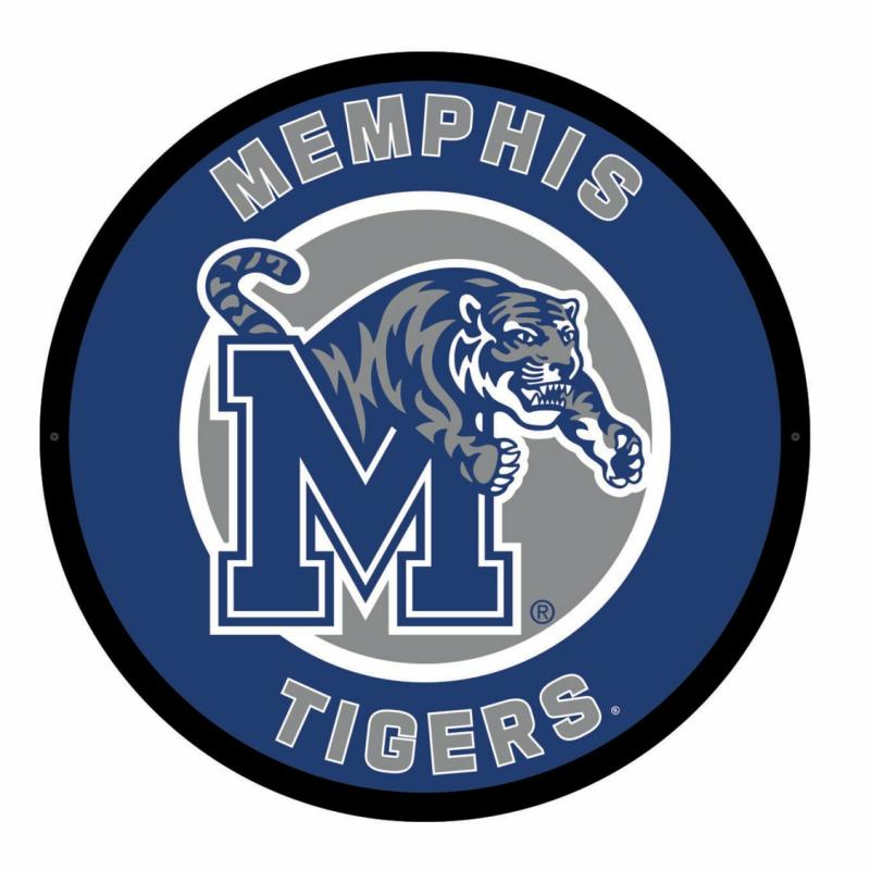 Wall Art |   University Of Memphis Led Round Wall Décor, 23"W x 0.38"H x 23"D Home Decor Wall Art