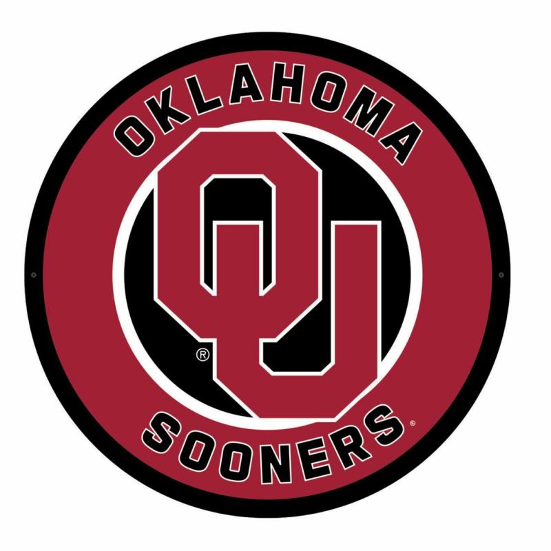 Wall Art |   University Of Oklahoma Led Round Wall Décor, 23"W x 0.38"H x 23"D Home Decor Wall Art