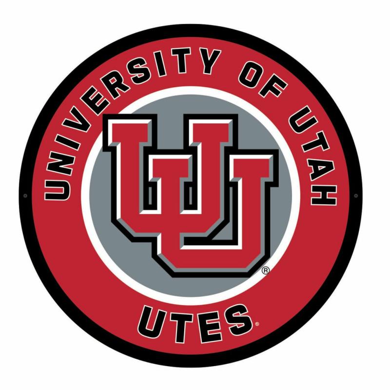 Wall Art |   University Of Utah Led Round Wall Décor, 23"W x 0.38"H x 23"D Home Decor Wall Art