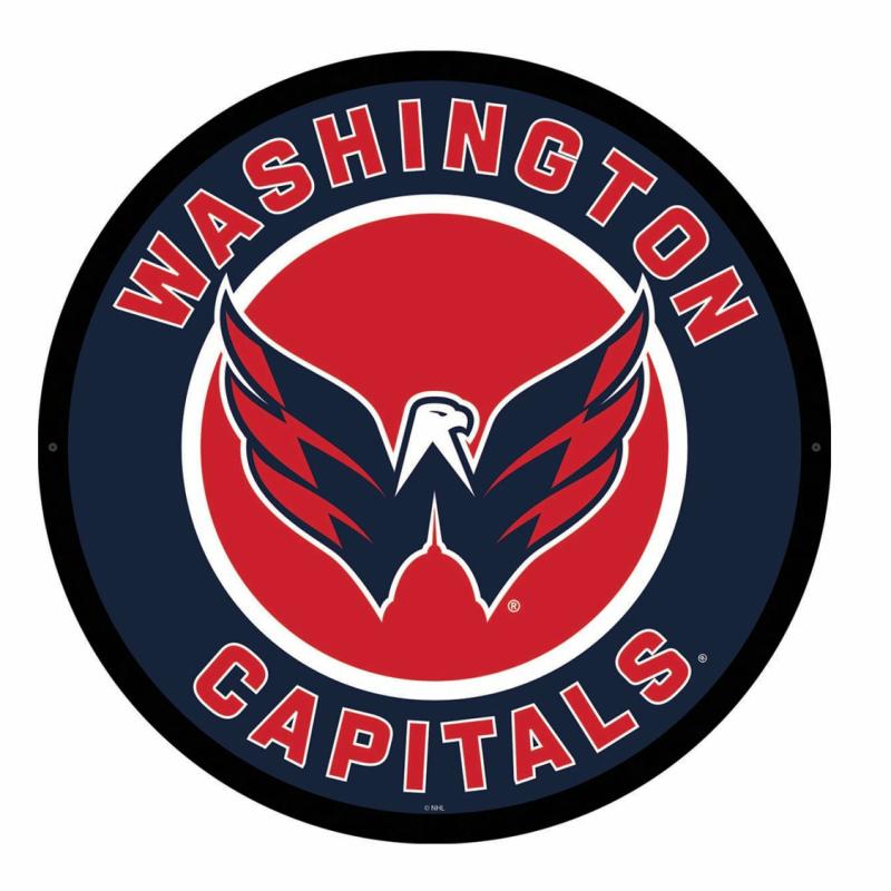 Wall Art |   Washington Capitals Led Round Wall Décor, 23"W x 0.38"H x 23"D Home Decor Wall Art