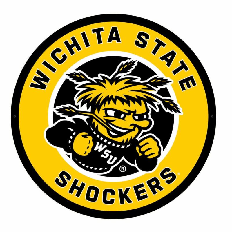 Wall Art |   Wichita State University Led Round Wall Décor, 23"W x 0.38"H x 23"D Home Decor Wall Art