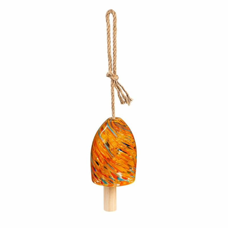 Wind Chimes & Bells |   Yellow Swirl Chime, 5"W x 7"H x 5"D Porch & Patio Decor Wind Chimes & Bells