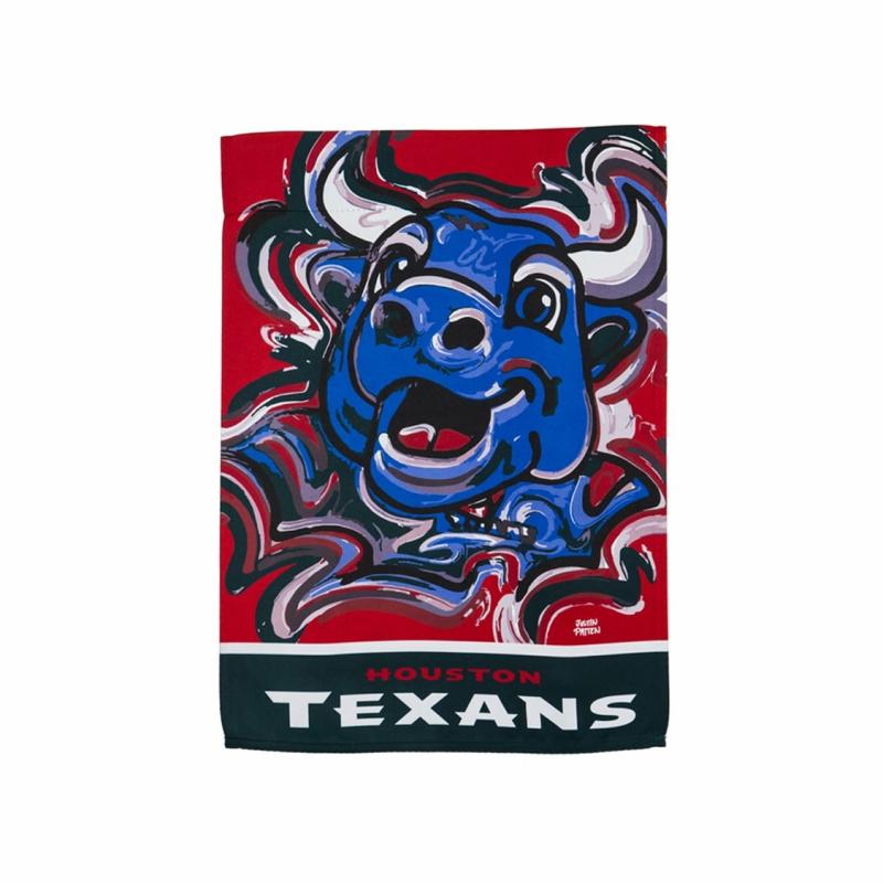 Garden Flags |   Houston Texans Justin Patten Suede Garden Flag, 0.1"W x 18"H x 12.5"D Garden Flags Garden Flags