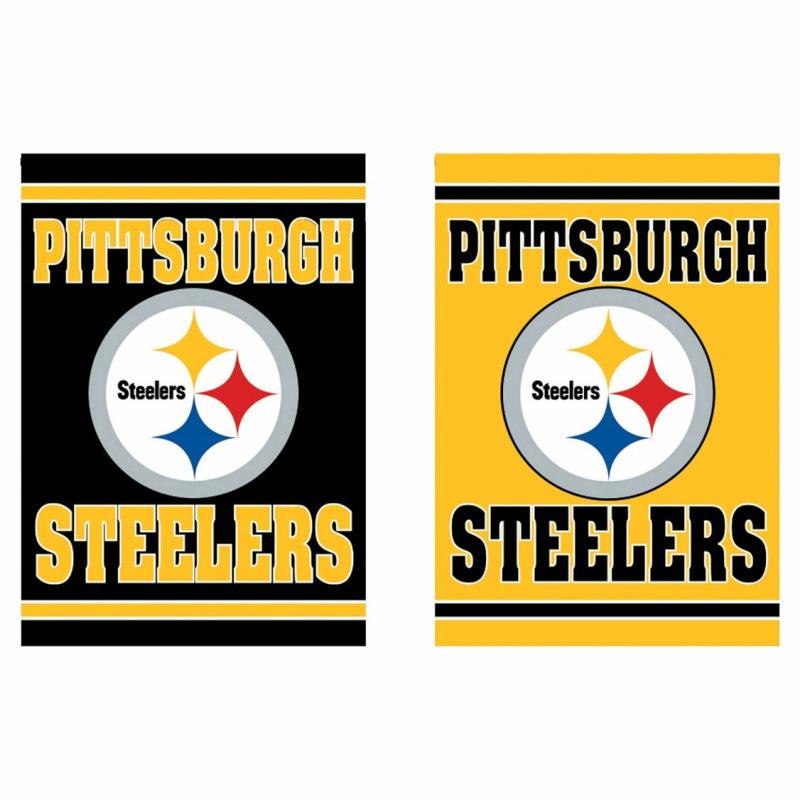 Garden Flags |   Pittsburgh Steelers Embossed Suede Garden Flag, 12.5"W x 18"H x 0.02"D Garden Flags Garden Flags