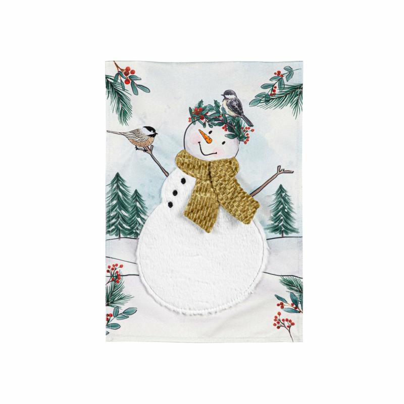 Garden Flags |   Snowman Linen Garden Flag, 0.2"W x 18"H x 12.5"D Garden Flags Garden Flags