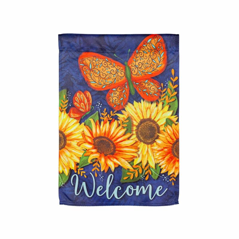 Garden Flags |   Sunny Autumn Garden Suede Flag, 12.5"W x 18"H x 0.02"D Garden Flags Garden Flags