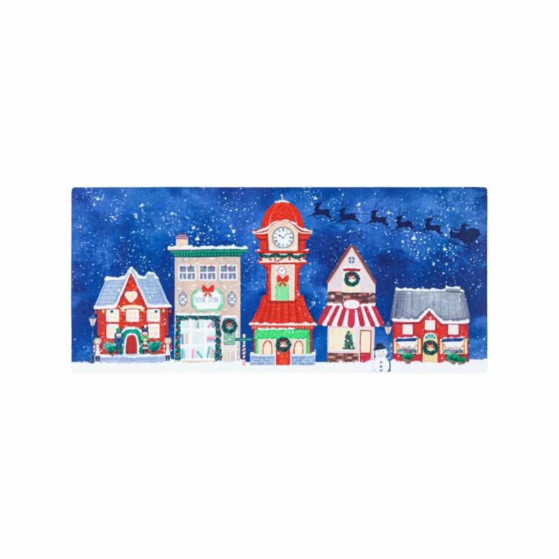 Sassafras Doormats |   Christmas Eve Sassafras Switch Mat, 22"W x 10"H x 0.2"D Door Mats Sassafras Doormats