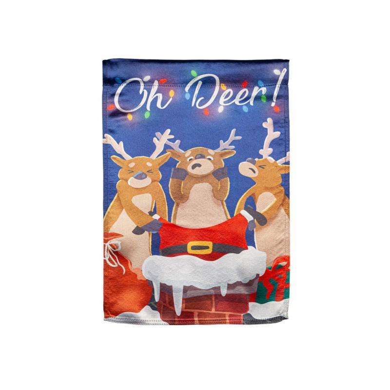 Garden Flags |   Oh Deer Lustre Garden Flag, 12.5"W x 18"H x 0.02"D Garden Flags Garden Flags