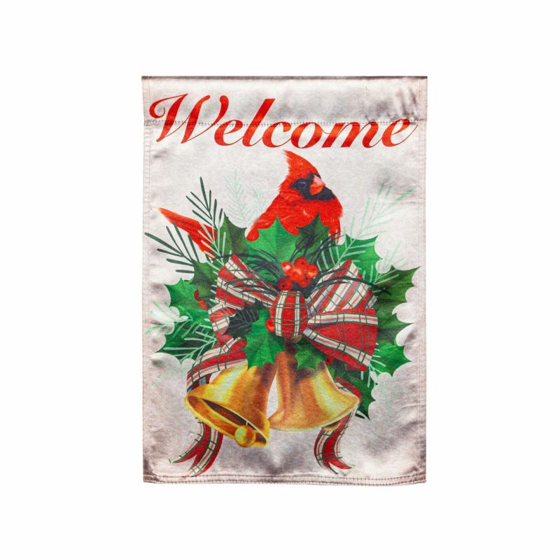 Garden Flags |   Welcome Cardinal Lustre Garden Flag, 0.05"W x 18"H x 13"D Garden Flags Garden Flags