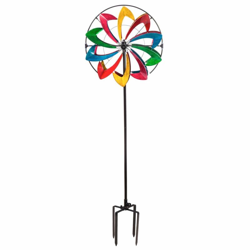 Garden Stakes |   75" Hydro Spinner, Multicolor, 75"W x 10.5"H x 24"D Garden Decor Garden Stakes