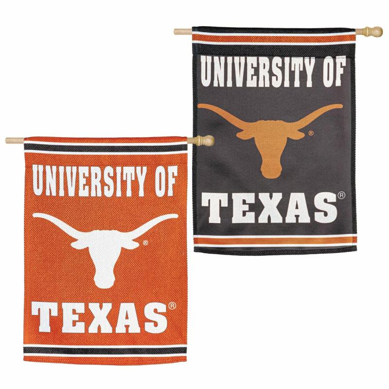 House Flags |   University Of Texas Embossed Suede Flag House Size, 0.2"W x 44"H x 28"D House & Garden Flags House Flags