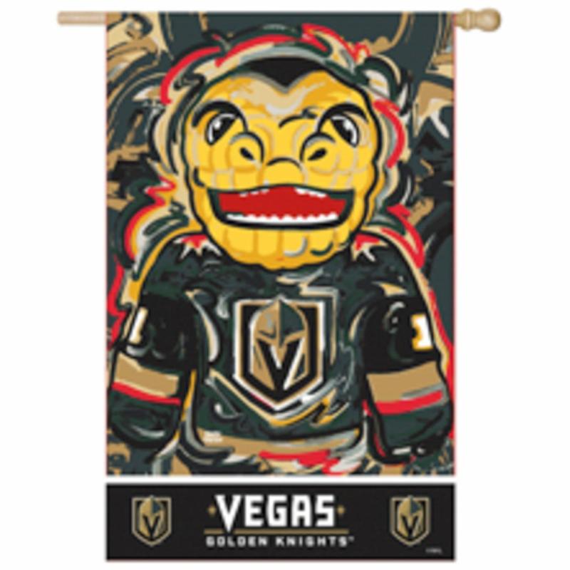 House Flags |   Vegas Golden Knights Justin Patten Suede House Flag, 29"W x 43"H x 0.2"D House & Garden Flags House Flags