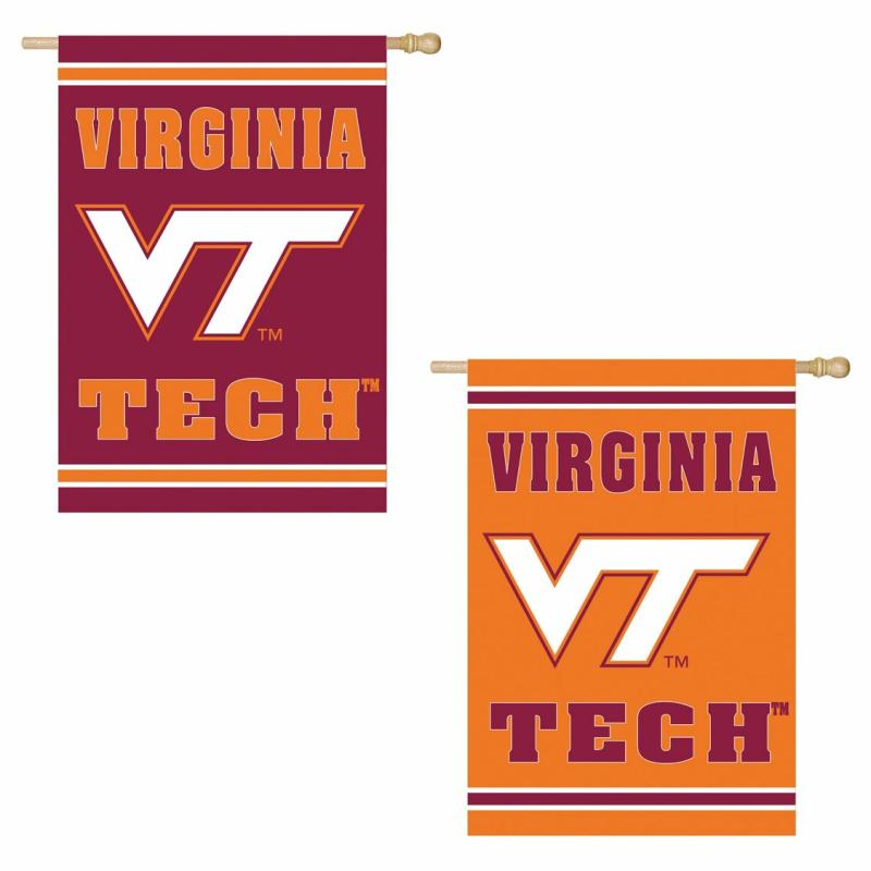 House Flags |   Virginia Tech Embossed Suede House Flag, 0.2"W x 44"H x 28"D House & Garden Flags House Flags