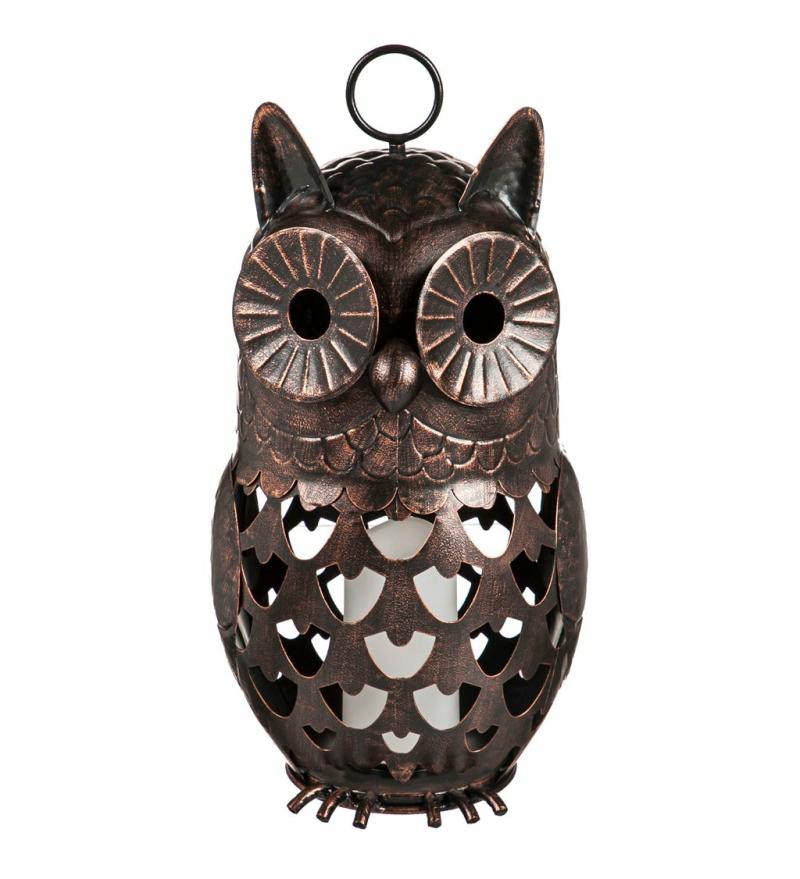 Statues & Sculptures |   18"H Led Owl Decor, 9.84"W x 18.3"H x 10.03"D Garden Decor Statues & Sculptures