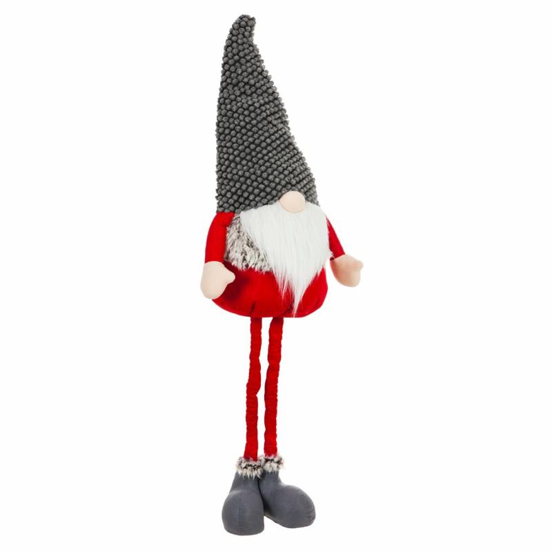 Decorative Accents |   Large Plush Gnome Tabletop Decor, 10"W x 39.5"H x 15"D Decorative Accents Decorative Accents