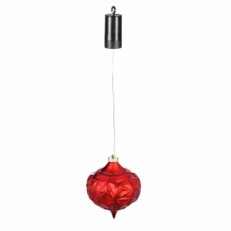 Lanterns & Outdoor Lights |   6" Shatterproof Outdoor Safe Battery Operated Led Teardrop Ornament, Red, 5.91"W x 5.91"H x 5.91"D Lanterns & Outdoor Lights Lanterns & Outdoor Lights