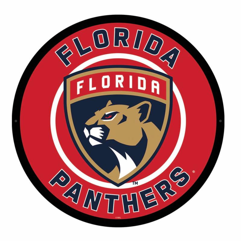 Wall Art |   Florida Panthers Led Round Wall Décor, 23"W x 0.38"H x 23"D Home Decor Wall Art